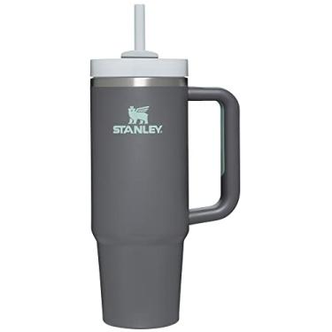 Imagem de Stanley Copo Quencher H2.0 com canudo 850 g | Tampa Flowstate de 3 posições | Suporte de copo compatível para viagens | Copo de aço inoxidável isolado | Livre de BPA | Carvão
