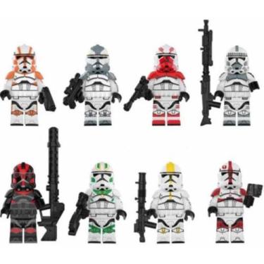 Imagem de Bonecos Clone Wars Troopers Horn Blocos De Montar Star Wars - Mega Blo