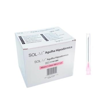 Imagem de Agulha HiPodérmica Sol-m 40mmx1.2mm 18gx1 1/2 Cx 100 Und