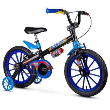 Imagem de Bicicleta Aro 16 Rodinhas Preta Bike Infantil Menino Passeio - Nathor