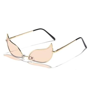 Imagem de Óculos de sol estilo olho de gato, feminino, masculino, pequeno, steampunk, para dirigir, festa rave, festival, 3, tamanho único