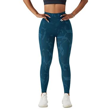 Imagem de Leggings de Ioga, Calças de Ioga de Comprimento Total Macio de Secagem Rápida Com Alta Elasticidade para Mulheres para Esportes (L)