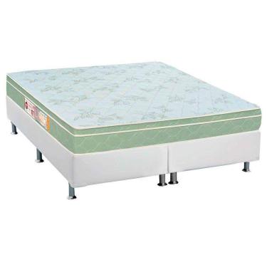 Imagem de  Cama Box King: Colchão Espuma D33 Castor Sleep Max + Base CRC Courano White(193x203)