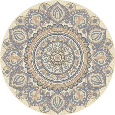 Imagem de Tapete redondo grande área casa sala de estar mesa de centro antiderrapante tapetes de cabeceira do quarto, 1, diâmetro 200cm