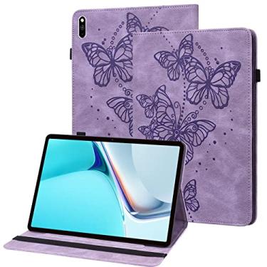 Imagem de ALILANG Capa para Samsung Galaxy Tab S2 de 9,7 polegadas (SM-T810/T815/T813) com cartões solts, capa inteligente de couro PU com suporte ajustável para tablet Samsung Tab S2 - roxo