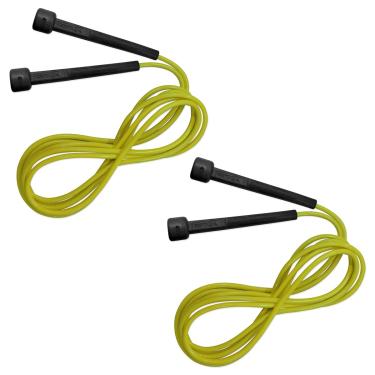 Imagem de Kit 02 Cordas de Pular Muvin Basics Tamanho Ajustável em PVC 3,15 Metros - Corda de Saltos Com Velocidade Para Treino Funcional - Exercícios - Cross Training - Academia