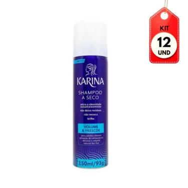 Imagem de Kit C/12 Karina Volume E Frescor Shampoo A Seco 150ml