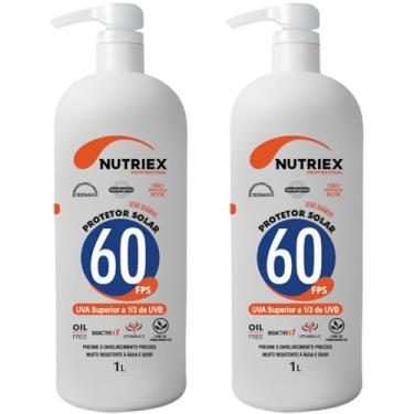 Imagem de Kit 2 Protetor Solar Galão 1 Litro Toque Seco Fps 60 Nutriex