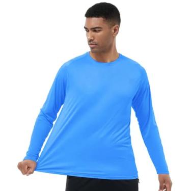 Imagem de Camiseta UV Masculina Dry Tecido Furadinho Slim Fitness - Azul Turquesa - M