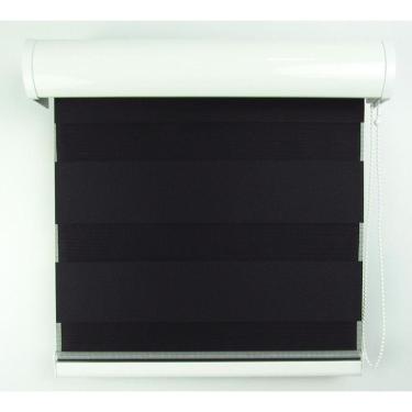 Imagem de Cortina Rolô Double Vision Com Perfil Frontal Crisdan 2,00 Largura X 2,20 Altura Preto