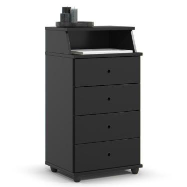 Imagem de Mesa de Cabeceira Quarto Luxo New II com 4 Gavetas