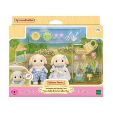 Imagem de Sylvanian Families Conjunto Jardinagem Irmãos Coelho Floral - Epoch