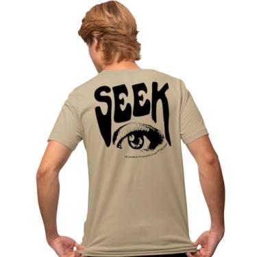 Imagem de Camisa Camiseta Genuine Grit Masculina Estampada Algodão 30.1 Seek - M - Caqui