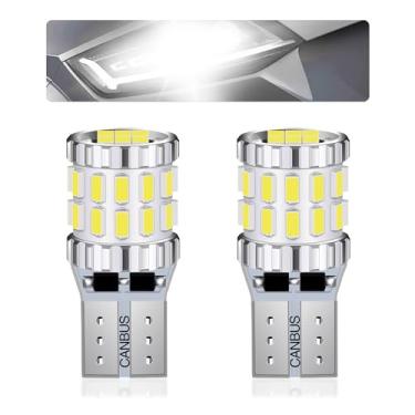 Imagem de IHOTDER Lâmpada LED de atualização 194 branca, lâmpada LED super brilhante Canbus 3014 30SMD W5W T10, adequada para luzes de placa de licença LED de 12 V, luzes de ré, luzes de painel de luzes