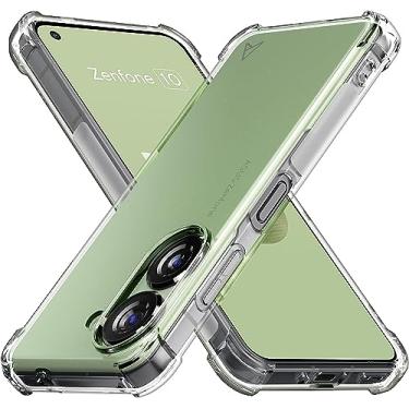 Imagem de Zeking Projetada para Asus Zenfone 10, capa flexível de TPU com cantos reforçados transparentes e cristalinos para Asus Zenfone 10 (transparente)