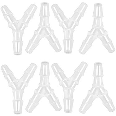 Imagem de ANPTGHT Encaixe de farpa de mangueira de 5/8" igual em forma de Y farpado de 3 vias de tubo de plástico junção emenda adaptador união para tubo de oxigênio doméstico combustível gás ar líquido (pacote