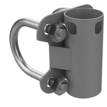 Imagem de Suporte de Montagem de Antena Com Braçadeira de Parafuso Em U, Mastro de Aço Universal Suporte Em U para Antena Starlink, 30-50 Mm Ajustável, Suporte de Montagem para