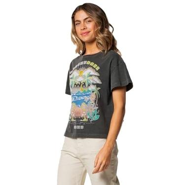 Imagem de Roxy, Camiseta Roxy Beachy Daze Black Cor:Preto;Tamanho:M
