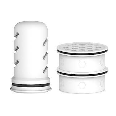 Imagem de MARRIOTTO Filtro de água de substituição para dispensador doméstico LS 18 xícaras/jarro de vidro 7 xícaras/jarra de plástico 10 xícaras/jarra de plástico 7 xícaras, 1 micro filtro de membrana e 2 filtros de troca de carbono ativado + íons