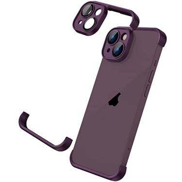 Imagem de Onentim Protetor de lente de câmera para iPhone com proteção contra quedas de TPU leve e fino, macio, capa para lente de câmera de vidro temperado HD sem moldura (vermelho, iPhone 13)