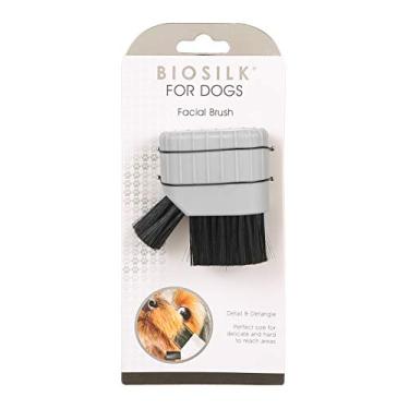 Imagem de BioSilk Escova facial para cães de seda terapêutica escova para cães para áreas delicadas e difíceis de alcançar em rostos de cães | Escova de cuidados para cães com cerdas para áreas delicadas desembaraçadas e noivos