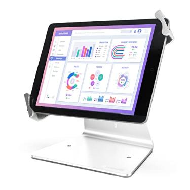 Imagem de DDSHOW Suporte de quiosque de segurança antifurto de mesa para a maioria dos iPad de 8 a 10 polegadas e para iPad de 10,2 polegadas, 10,5 polegadas, 11 polegadas com trava e chave, flip e design
