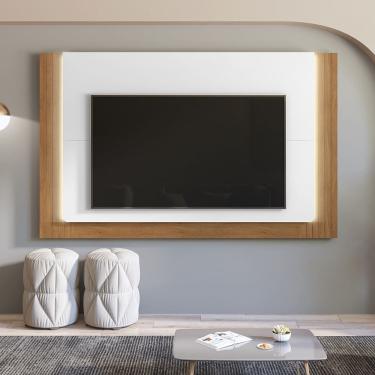 Imagem de Painel para TV até 60 Polegadas com Led Roma Banco Cedro Casa D