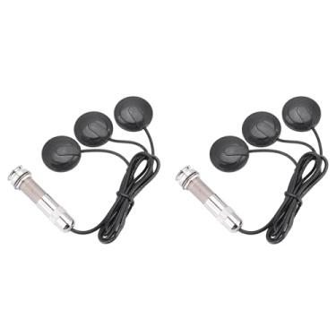 Imagem de 2 Pçs Captador Piezo, 6.35mm Captador de Guitarra Piezo para Guitarra Acústica Ukulele Bandolim Instrumentos Atualizar Parte