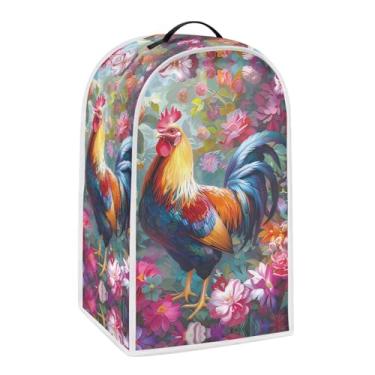 Imagem de Uorisanigo Capas para liquidificador floral e galinha para cozinha pequena capa contra poeira adequada para a maioria das máquinas de café, batedeiras, liquidificador, processador de alimentos,