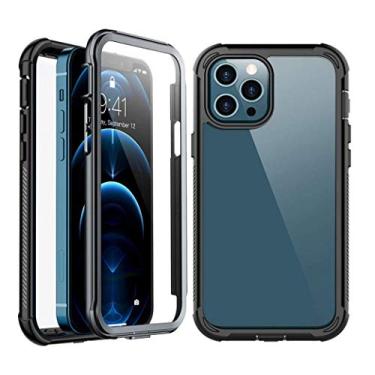 Imagem de Capa Anti-impacto Full Body 360º para Apple iPhone 12 Pro - Preta/Hmaston