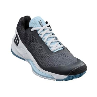 Imagem de WILSON Tênis feminino de argila Rush Pro 4.0, Branco/preto/azul China, 8