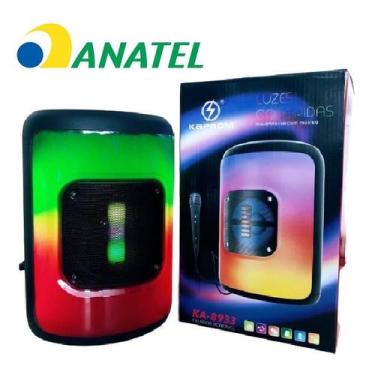Imagem de Caixa De Som Bluetooth Portatil Led Super Potente Microfone - Kapbom