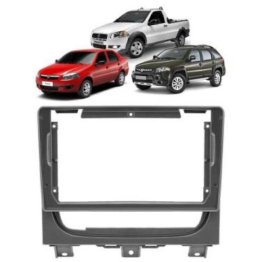 Imagem de Moldura Painel 9" Palio Weekend Siena El Strada 12 14 16 18 20 MP5 DVD