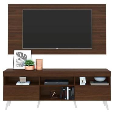 Imagem de Rack com Painel TV 65" Retrô Flórida Multimóveis V3133, Duna/Branco
