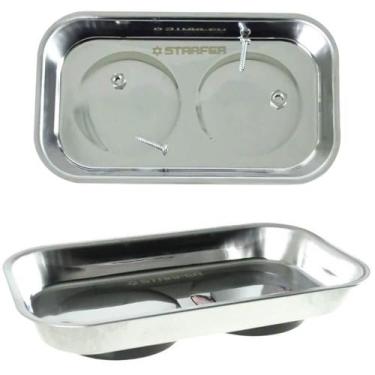 Imagem de Bandeja Magnética Retangular Aço Inox Ferramentas Starfer