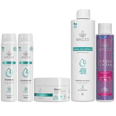 Imagem de Kit Capilar Ultra Hidratante Sham + Más + Cond + Ativ + Gela - Mazzo