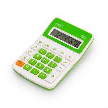 Imagem de Calculadora Colorida Pequena 8 Dígitos Escolar Escritório - mori, Verd