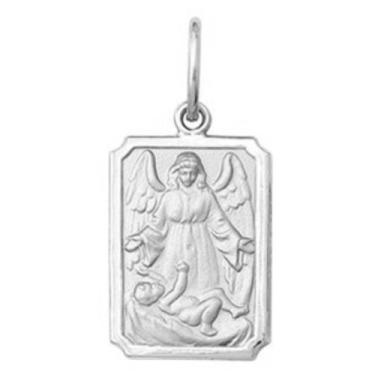 Imagem de Pingente Pequeno 1.1cm Modelo Quadrado Santos Ouro Branco 18k ( 29 San