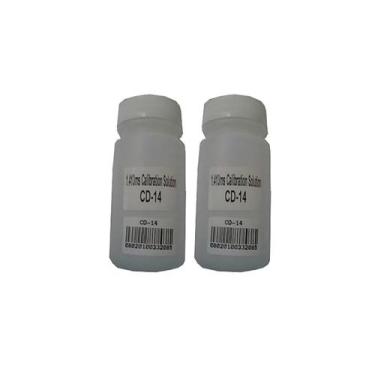 Imagem de Kit 2 Solução Calibração Cd-14 1,413Ms Utilizada Condutivímetro Digita