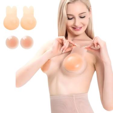 Imagem de Kit protetor mamilo + sutiã adesivo silicone levanta seios - HIWORLD A