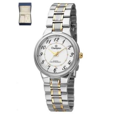 Imagem de Relógio Champion Feminino Misto Fundo Branco  + Semi Joia QTZ-Feminino