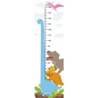 Imagem de Régua De Altura Crescimento Infantil Adesivo Dinossauro - Mettagraf