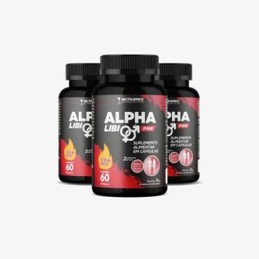 Imagem de Alpha LIibi Fire - 60 cápsulas - Kit 3 Unidades - Nutramed
