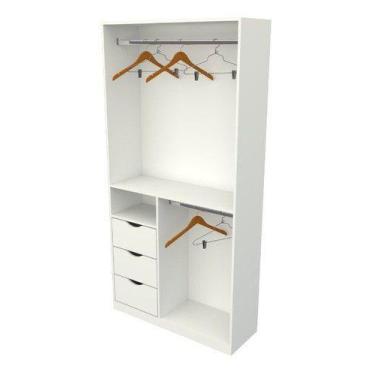 Imagem de Armário Cabideiro Gaveta Misto M39 100% Mdf Closet Loja - VETORIAL MÓV