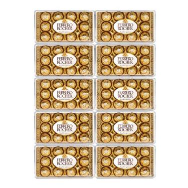 Imagem de Kit Com 10 Bombom Ferrero Rocher 12 Unidades
