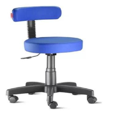 Imagem de Cadeira Mocho Com Encosto Slim Azul-Royal - Urban