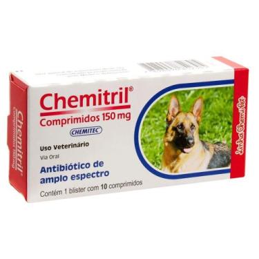 Imagem de Antibiótico Chemitril 150mg - Embalagem com 10 Comprimidos - Chemitec