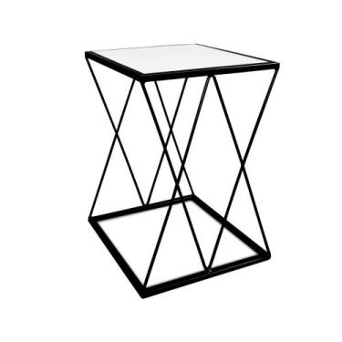 Imagem de Mesinha Lateral Alta Moderna p/ Decoração Sala Quarto Colima - Loja da