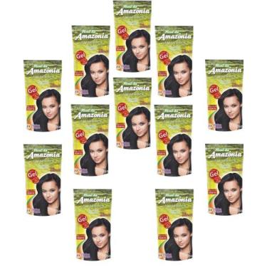 Imagem de Hene em gel amazonia 180gr pouch preto forte (preto azulado) - DIVINA 