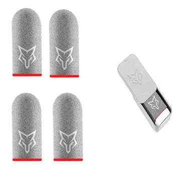 Imagem de Kit Luvas De Dedo Gamer Golden Silk V10 2025 + Box +kit 4 Luvas Pra Jogar Free Fire Semi Pro COD Mobilie Pubg Beehive Wasp, competitivo, anti suor, Premium, Rog Phone, Sarafox, Memo Rmm CaseRog